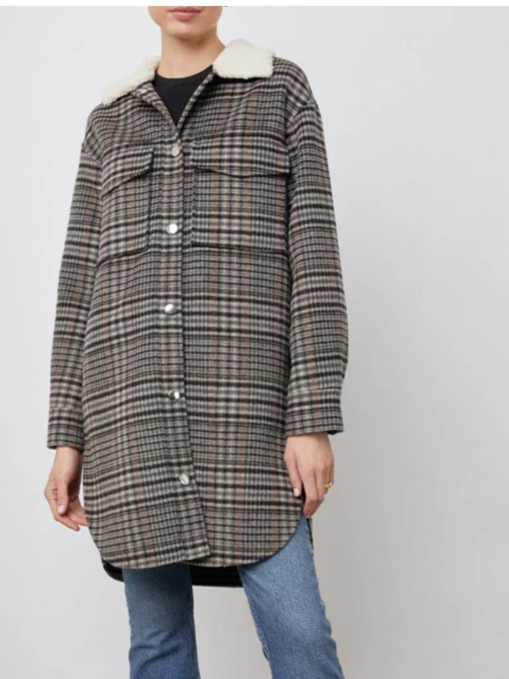 Rails Jaro Wool Blend Plaid Coat Size S